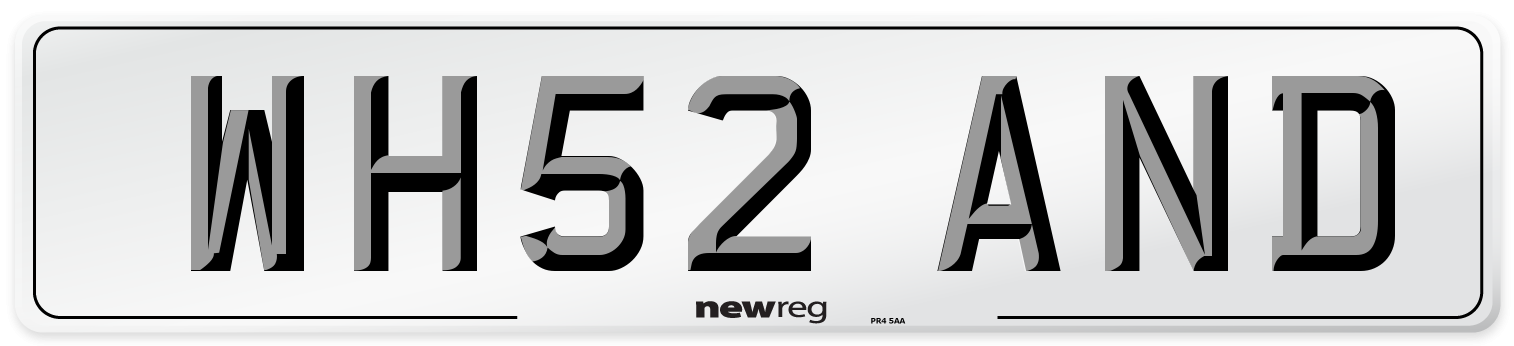 WH52 AND Number Plate from New Reg